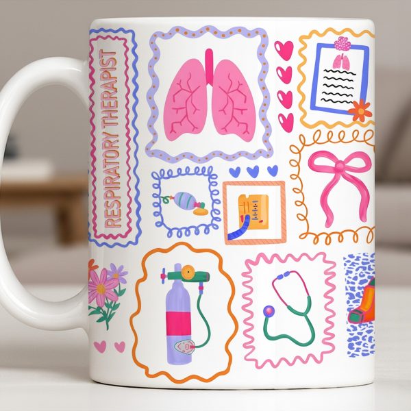 Respiratory Therapist With Lungs And Medical Tools - Personalized Custom Coffee Mug - DOC087_MG Respiratory Therapist With Lungs And Medical Tools - Personalized Custom Coffee Mug - DOC087_MG