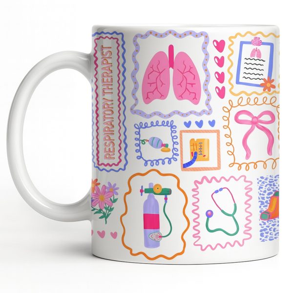 Respiratory Therapist With Lungs And Medical Tools - Personalized Custom Coffee Mug - DOC087_MG Respiratory Therapist With Lungs And Medical Tools - Personalized Custom Coffee Mug - DOC087_MG