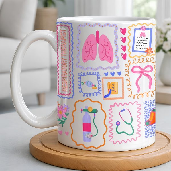 Respiratory Therapist With Lungs And Medical Tools - Personalized Custom Coffee Mug - DOC087_MG Respiratory Therapist With Lungs And Medical Tools - Personalized Custom Coffee Mug - DOC087_MG