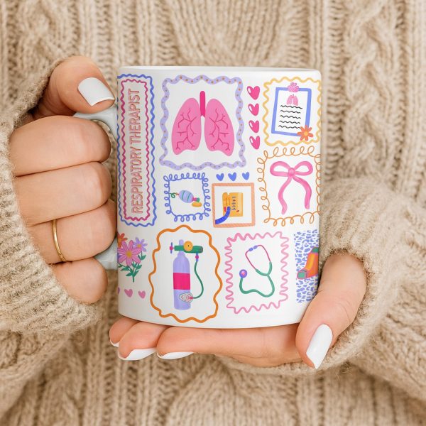 Respiratory Therapist With Lungs And Medical Tools - Personalized Custom Coffee Mug - DOC087_MG Respiratory Therapist With Lungs And Medical Tools - Personalized Custom Coffee Mug - DOC087_MG