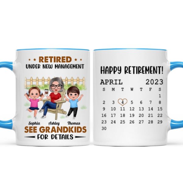 Retired Under New Management See Doll Grandkids Calendar Retirement Gift Personalized Mug Retired Under New Management See Doll Grandkids Calendar Retirement Gift Personalized Mug