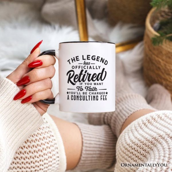 Retirement Consulting Fee Personalized Mug, Funny Officially Retired Gift with Custom Name Retirement Consulting Fee Personalized Mug, Funny Officially Retired Gift with Custom Name