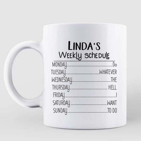 Retirement Gift Weekly Schedule Happy Retirement Gift For Mom For Dad For Colleagues Coworker Personalized Coffee Mug Retirement Gift Weekly Schedule Happy Retirement Gift For Mom For Dad For Colleagues Coworker Personalized Coffee Mug