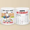 Retirement Is Freedom In Action - Coworker Personalized Custom Mug - Appreciation, Retirement Gift For Coworkers, Work Friends, Colleagues
