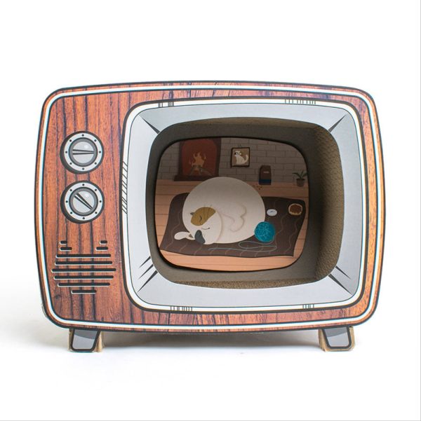 Retro Cat House And Scratcher