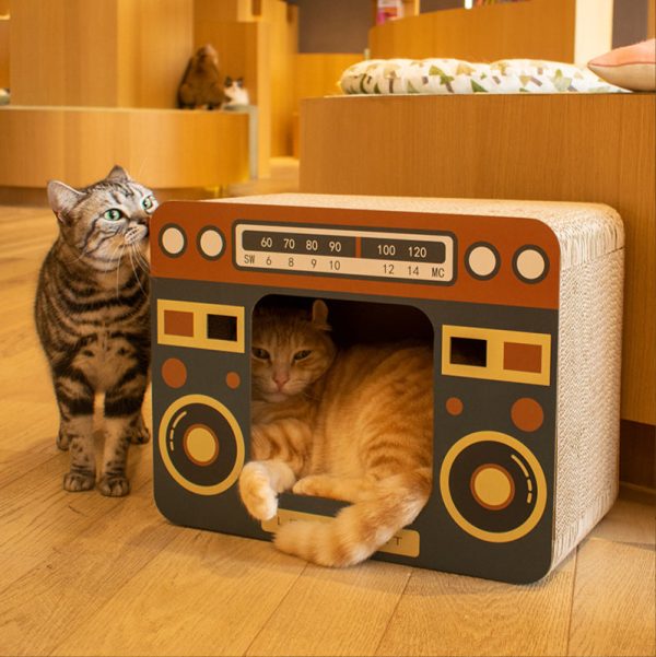 Retro Cat House And Scratcher