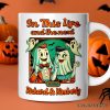 Retro Ghost Lovers Through Next Lives, Personalized Mug, Vintage Halloween Custom Gift for Couples Retro Ghost Lovers Through Next Lives, Personalized Mug, Vintage Halloween Custom Gift for Couples