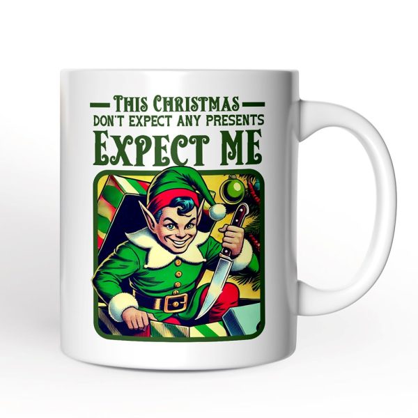 Retro Killer Elf Christmas Personalized Mug, Funny Vintage Gift with Custom Name Retro Killer Elf Christmas Personalized Mug, Funny Vintage Gift with Custom Name