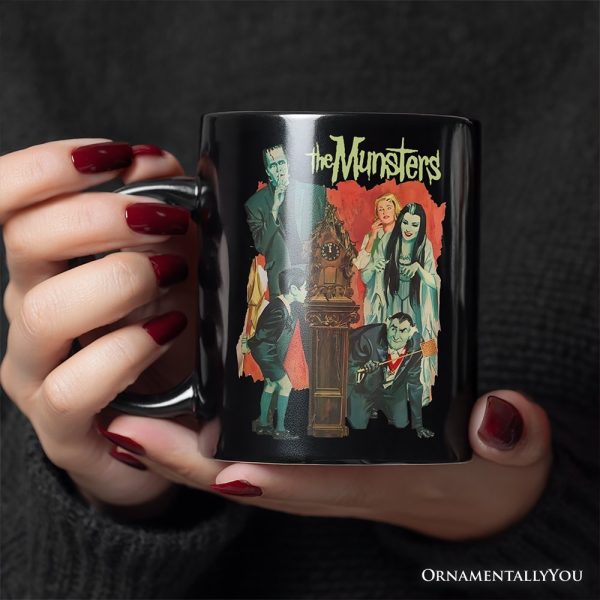 Retro Monster Family Sitcom Personalized Mug, Horror Halloween Gift with Custom Name Retro Monster Family Sitcom Personalized Mug, Horror Halloween Gift with Custom Name