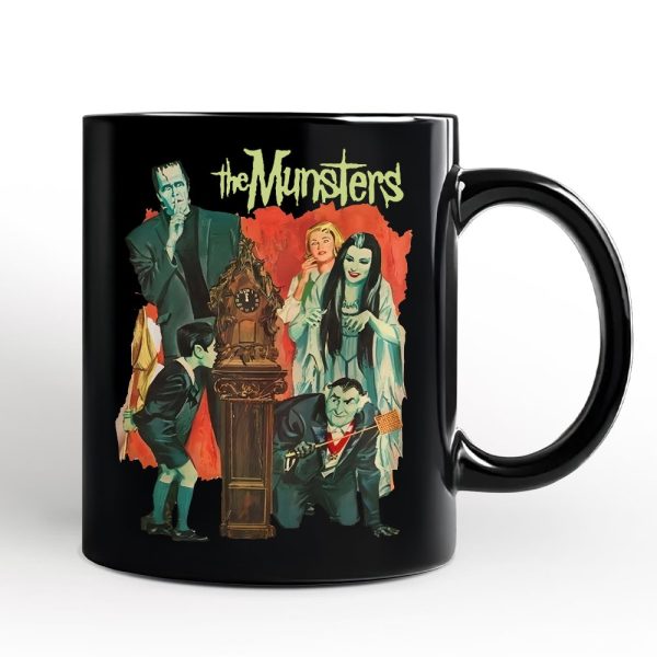 Retro Monster Family Sitcom Personalized Mug, Horror Halloween Gift with Custom Name Retro Monster Family Sitcom Personalized Mug, Horror Halloween Gift with Custom Name