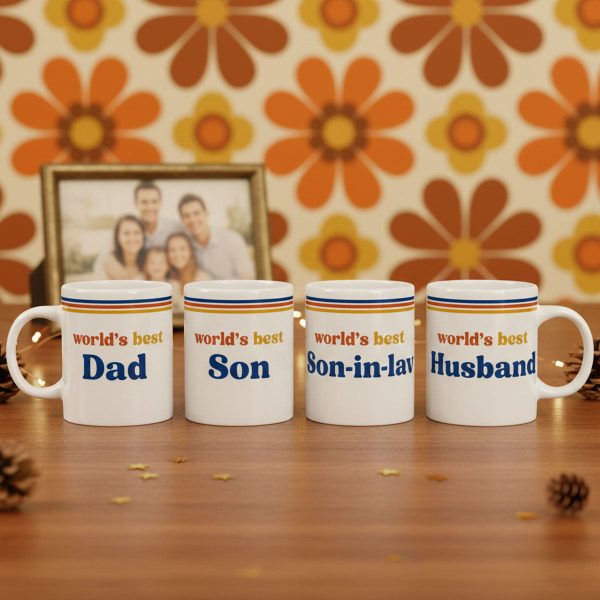 Retro Vintage 70s Custom Name - Personalized Mug - Gift For Him, Gift For Men, Dad Gift, Colleague Gift
