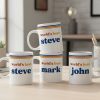 Retro Vintage 70s Custom Name - Personalized Mug - Gift For Him, Gift For Men, Dad Gift, Colleague Gift