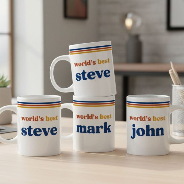 Retro Vintage 70s Custom Name - Personalized Mug - Gift For Him, Gift For Men, Dad Gift, Colleague Gift