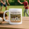 Retro Vintage Baseball Daddy's Dream Team Mug, Gift For Dad