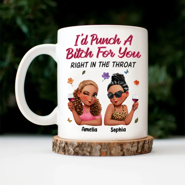 Right In The Throat 3D Bestie - Personalized Mug