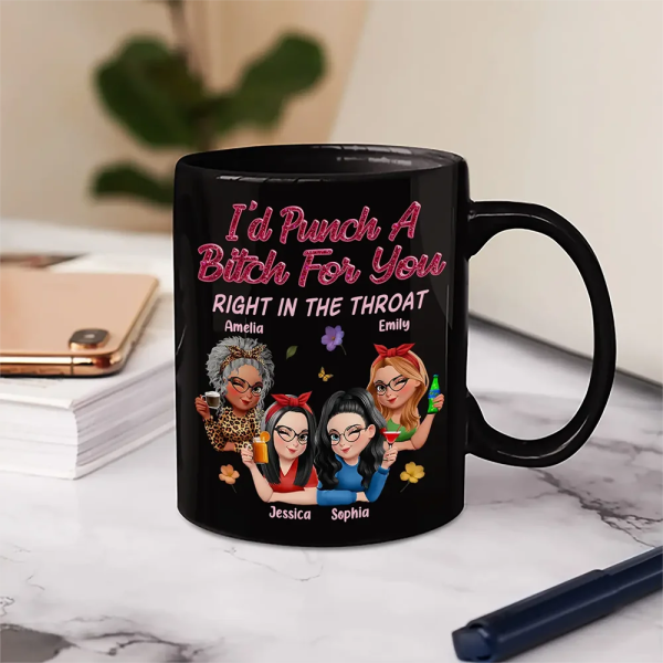 Right In The Throat 3D Bestie - Personalized Mug