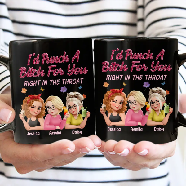 Right In The Throat 3D Bestie - Personalized Mug