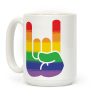 Rock On Gay Pride Coffee Mug Rock On Gay Pride Coffee Mug