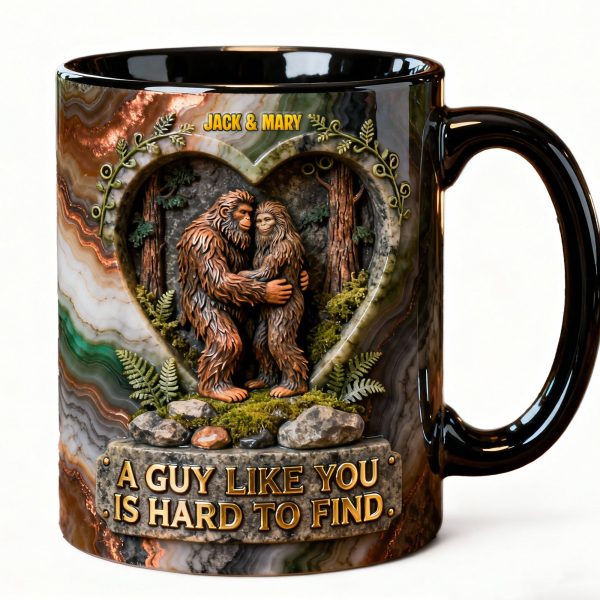 Romantic Bigfoot Couple, Personalized Gifts For Couple Accent Mug 05QHTN160126 Romantic Bigfoot Couple, Personalized Gifts For Couple Accent Mug 05QHTN160126