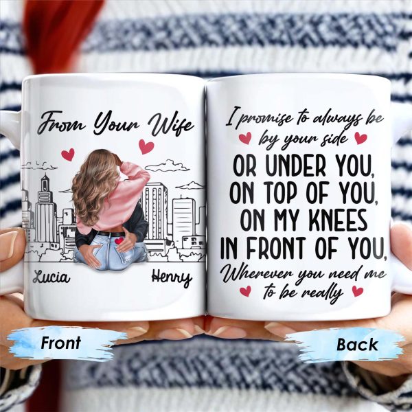 Romantic Commitment Message With Couple And Cityscape - Personalized Custom Coffee Mug - CPL293_MG Romantic Commitment Message With Couple And Cityscape - Personalized Custom Coffee Mug - CPL293_MG