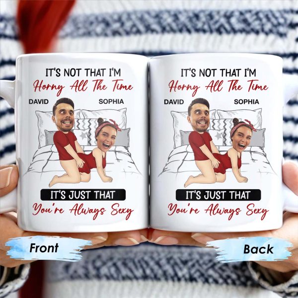 Romantic Couple in Red You're Always Sexy Quote - Personalized Custom Coffee Mug - CPL277_MG Romantic Couple in Red You're Always Sexy Quote - Personalized Custom Coffee Mug - CPL277_MG
