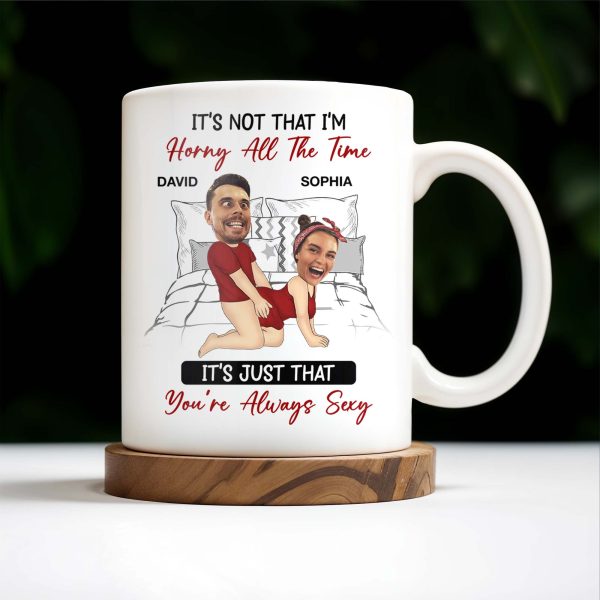 Romantic Couple in Red You're Always Sexy Quote - Personalized Custom Coffee Mug - CPL277_MG Romantic Couple in Red You're Always Sexy Quote - Personalized Custom Coffee Mug - CPL277_MG