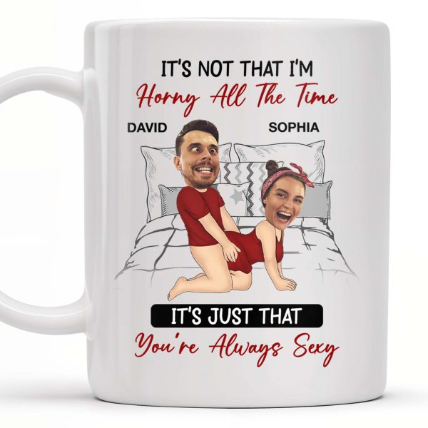 Romantic Couple in Red You're Always Sexy Quote - Personalized Custom Coffee Mug - CPL277_MG Romantic Couple in Red You're Always Sexy Quote - Personalized Custom Coffee Mug - CPL277_MG