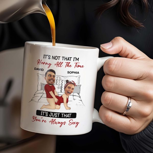 Romantic Couple in Red You're Always Sexy Quote - Personalized Custom Coffee Mug - CPL277_MG Romantic Couple in Red You're Always Sexy Quote - Personalized Custom Coffee Mug - CPL277_MG