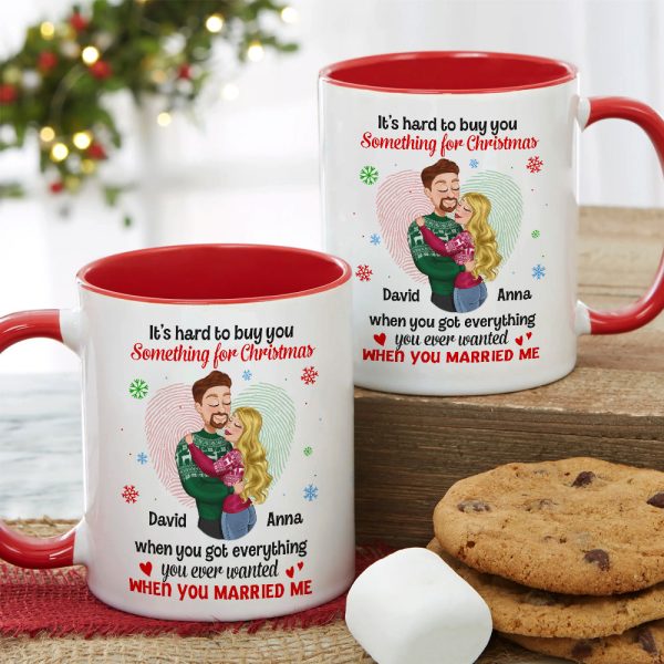 Romantic Couple, It's Hard To Buy You Something For Christmas, Personalized Mug, Couple Gifts, Gifts For Him, Gifts For Her, Unique Christmas Gifts, Christmas Home Decor Romantic Couple, It's Hard To Buy You Something For Christmas, Personalized Mug, Couple Gifts, Gifts For Him, Gifts For Her, Unique Christmas Gifts, Christmas Home Decor
