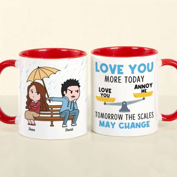 Romantic Couple, Love You More Day, Personalized Coffee Mug, Gifts For Couple Romantic Couple, Love You More Day, Personalized Coffee Mug, Gifts For Couple