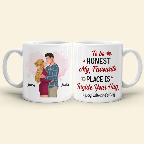 Romantic Couple, My Favourite Place Is Inside Your Hug, Personalized Mug, Couple Gifts, Gifts For Him, Gifts For Her, Valentine's Day Gifts Romantic Couple, My Favourite Place Is Inside Your Hug, Personalized Mug, Couple Gifts, Gifts For Him, Gifts For Her, Valentine's Day Gifts