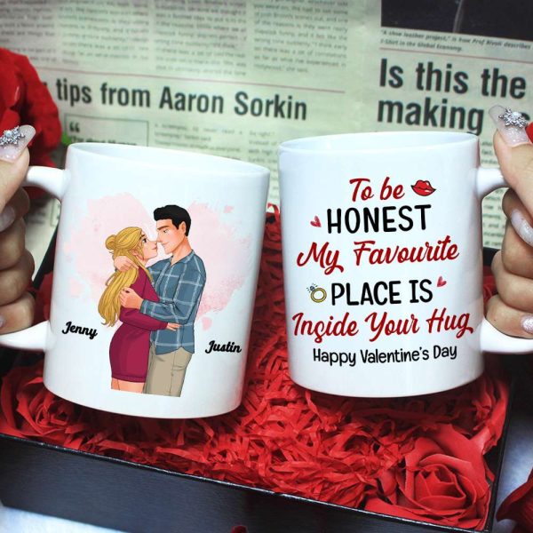 Romantic Couple, My Favourite Place Is Inside Your Hug, Personalized Mug, Couple Gifts, Gifts For Him, Gifts For Her, Valentine's Day Gifts Romantic Couple, My Favourite Place Is Inside Your Hug, Personalized Mug, Couple Gifts, Gifts For Him, Gifts For Her, Valentine's Day Gifts