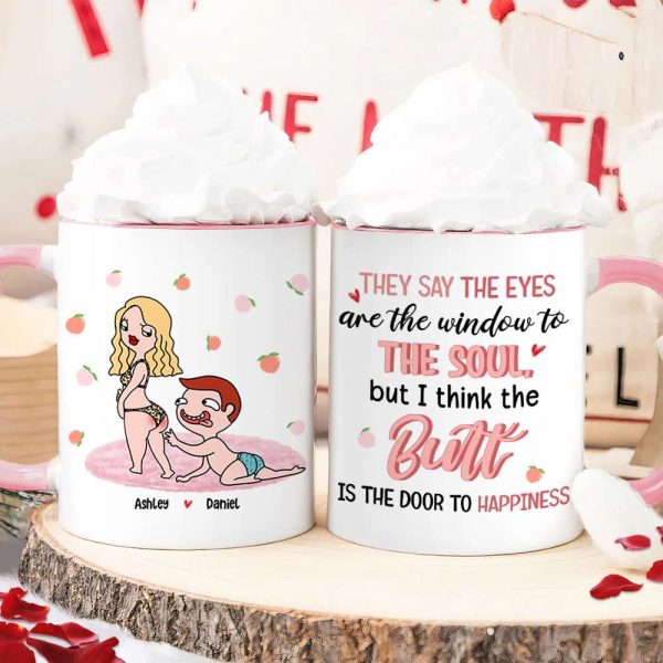 Romantic Couple, The Door To Happiness, Personalized Mug, Couple Gifts, Gifts For Him, Gifts For Her, Valentine's Day Gifts Romantic Couple, The Door To Happiness, Personalized Mug, Couple Gifts, Gifts For Him, Gifts For Her, Valentine's Day Gifts