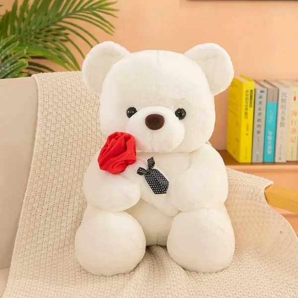 Romantic Teddy Bear with Roses Plush Soft Stuffed Doll Gift Romantic Teddy Bear with Roses Plush Soft Stuffed Doll Gift