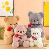 Romantic Teddy Bear with Roses Plush Soft Stuffed Doll Gift Romantic Teddy Bear with Roses Plush Soft Stuffed Doll Gift