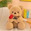 Romantic Teddy Bear with Roses Plush Soft Stuffed Doll Gift Romantic Teddy Bear with Roses Plush Soft Stuffed Doll Gift