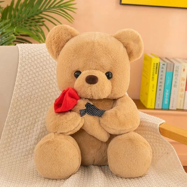 Romantic Teddy Bear with Roses Plush Soft Stuffed Doll Gift Romantic Teddy Bear with Roses Plush Soft Stuffed Doll Gift