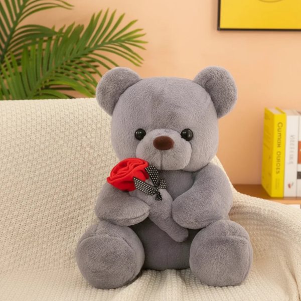 Romantic Teddy Bear with Roses Plush Soft Stuffed Doll Gift Romantic Teddy Bear with Roses Plush Soft Stuffed Doll Gift