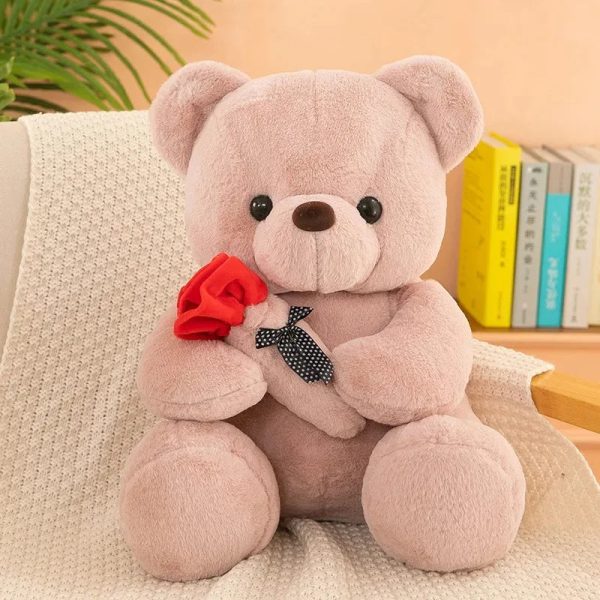 Romantic Teddy Bear with Roses Plush Soft Stuffed Doll Gift Romantic Teddy Bear with Roses Plush Soft Stuffed Doll Gift