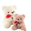 Romantic Teddy Bear with Roses Plush Soft Stuffed Doll Gift Romantic Teddy Bear with Roses Plush Soft Stuffed Doll Gift