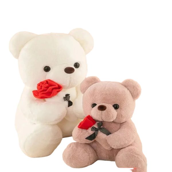 Romantic Teddy Bear with Roses Plush Soft Stuffed Doll Gift Romantic Teddy Bear with Roses Plush Soft Stuffed Doll Gift