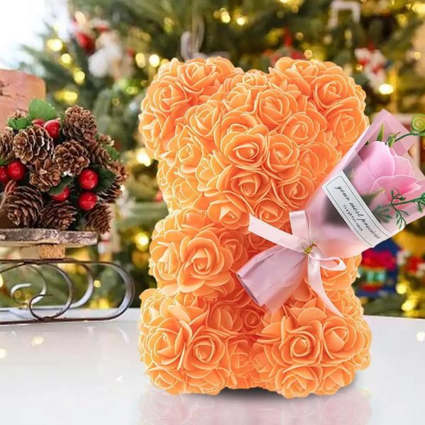 Rose Bear in Clear Box – Handmade Artificial Flower Gift for Valentine’s Day, Birthday, or Special Occasion Rose Bear in Clear Box – Handmade Artificial Flower Gift for Valentine’s Day, Birthday, or Special Occasion