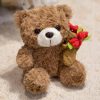 Rose Bear Plush Desk Ornament