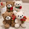 Rose Bear Plush Desk Ornament