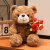 Rose Bear Plush Desk Ornament