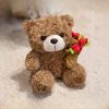 Rose Bear Plush Desk Ornament