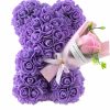 Rose Bear with Flower Bouquet 24cm Rose Bear with Flower Bouquet 24cm