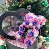 Rose Flower Teddy Bear 25cm Romantic Gift with Box Rose Flower Teddy Bear 25cm Romantic Gift with Box