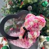 Rose Flower Teddy Bear 25cm Romantic Gift with Box Rose Flower Teddy Bear 25cm Romantic Gift with Box