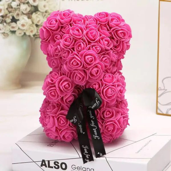 Rose Flower Teddy Bear 25cm Romantic Gift with Box Rose Flower Teddy Bear 25cm Romantic Gift with Box